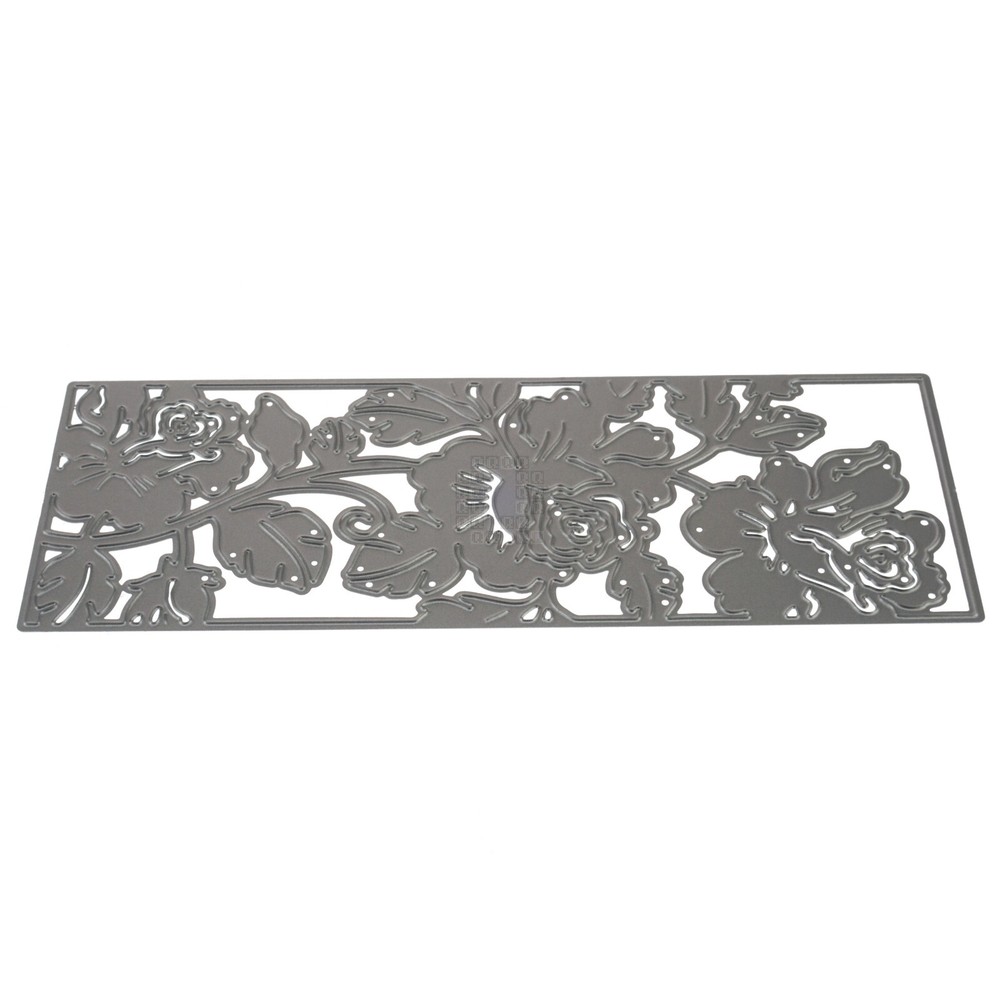 Entwined Roses Rectangular Metal Cutting Die