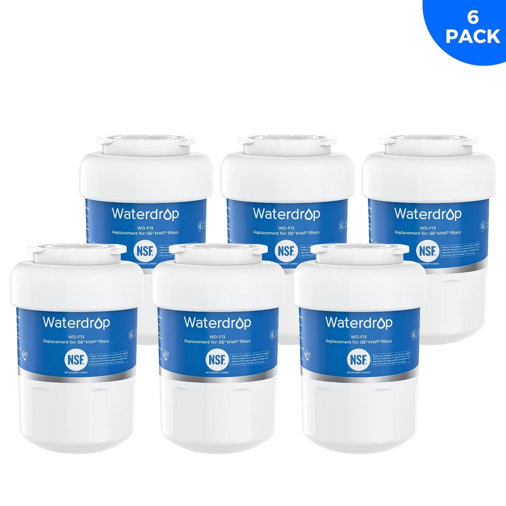 Waterdrop Water Filter, Replacement for GE® Smart Water MWF,6 Pack