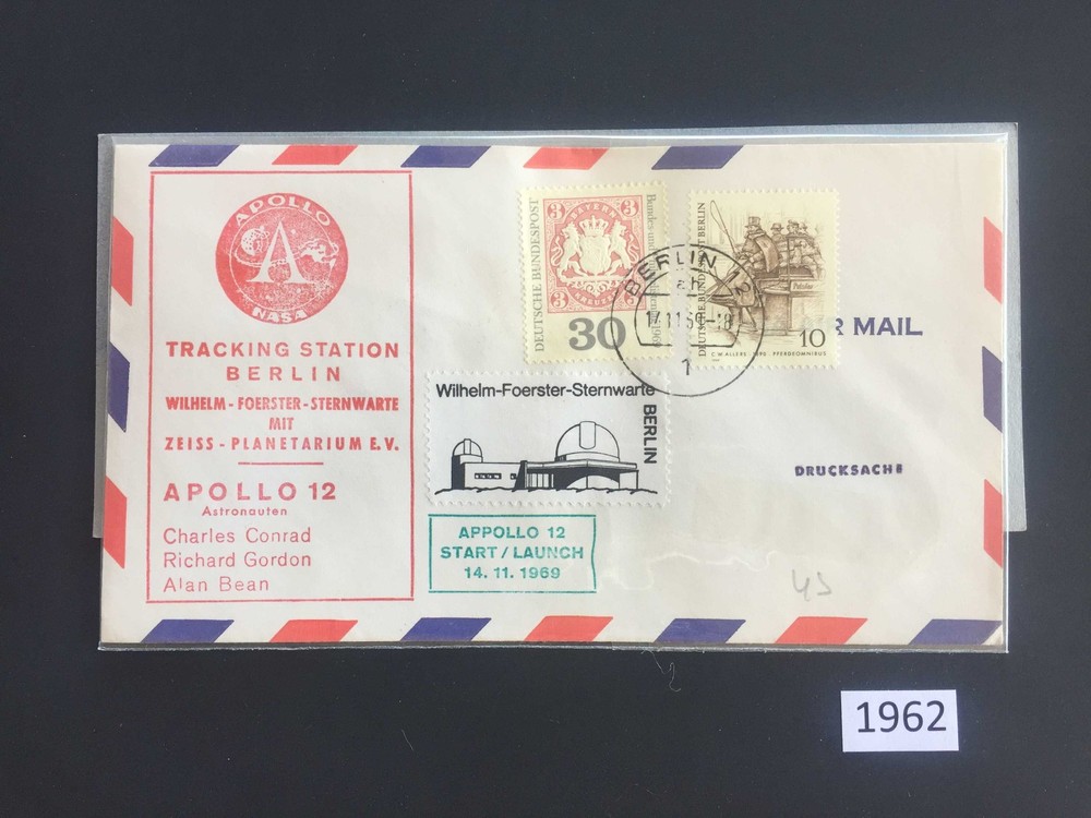 (1962) Space Cover, Apollo, Airline, Mariner, Physics, Track Station, Germany