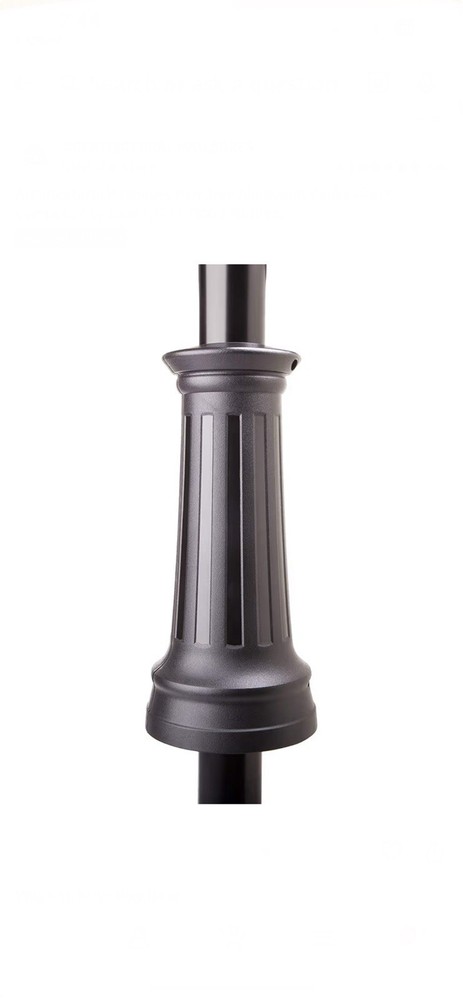 Architectural Mailboxes Hamilton Black In-Ground Steel Mailbox Post
