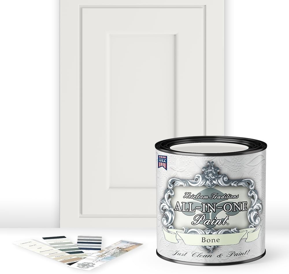 ALL-IN-ONE Paint by Heirloom Traditions, Bone Off White, Quart - Durable cabi...