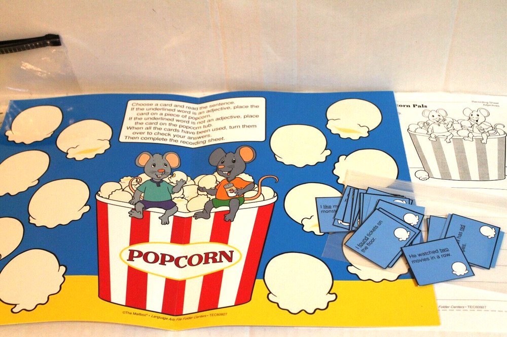 Adjectives Educational Folder Game Mailbox Language Arts Center Activity