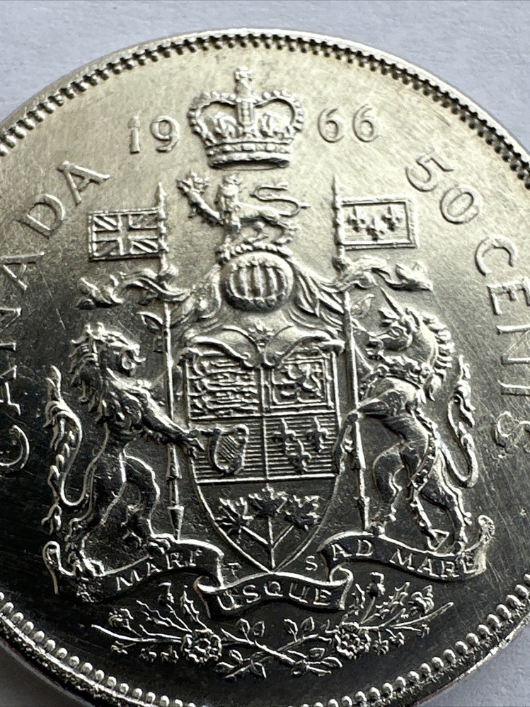 CANADA 1966 Silver Coin 50 Cents