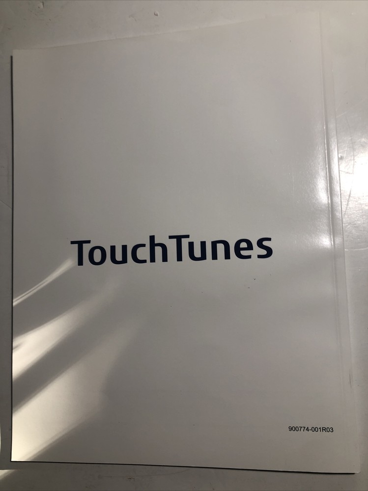 TOUCH TUNES Playdium Installation And Setup Guide Manual
