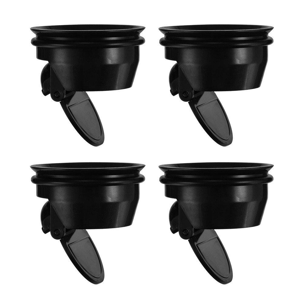 Floor Drain Anti-Odor Core Shower Drain Backflow Preventer Black 4Pcs