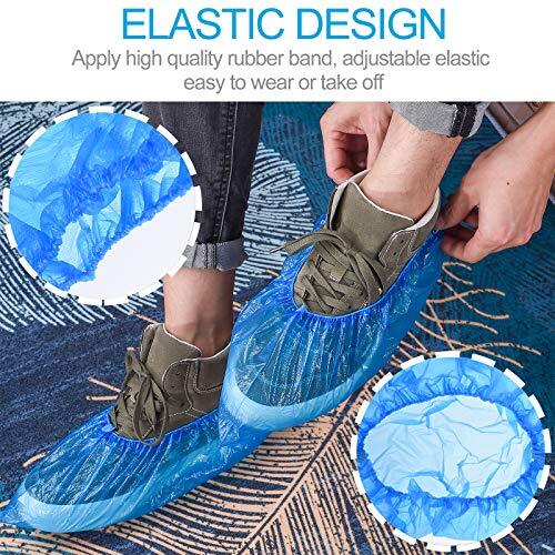 100 Pack Disposable Waterproof Shoe Covers Non-Slip Boots Floor Protector