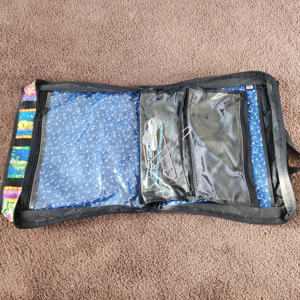 Knitting Storage Bag Cute Cat Pattern Lots Of Pockets