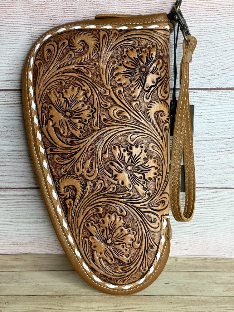 MYRA ~ TOOLED ~ LEATHER ~ PISTOL ~ CASE