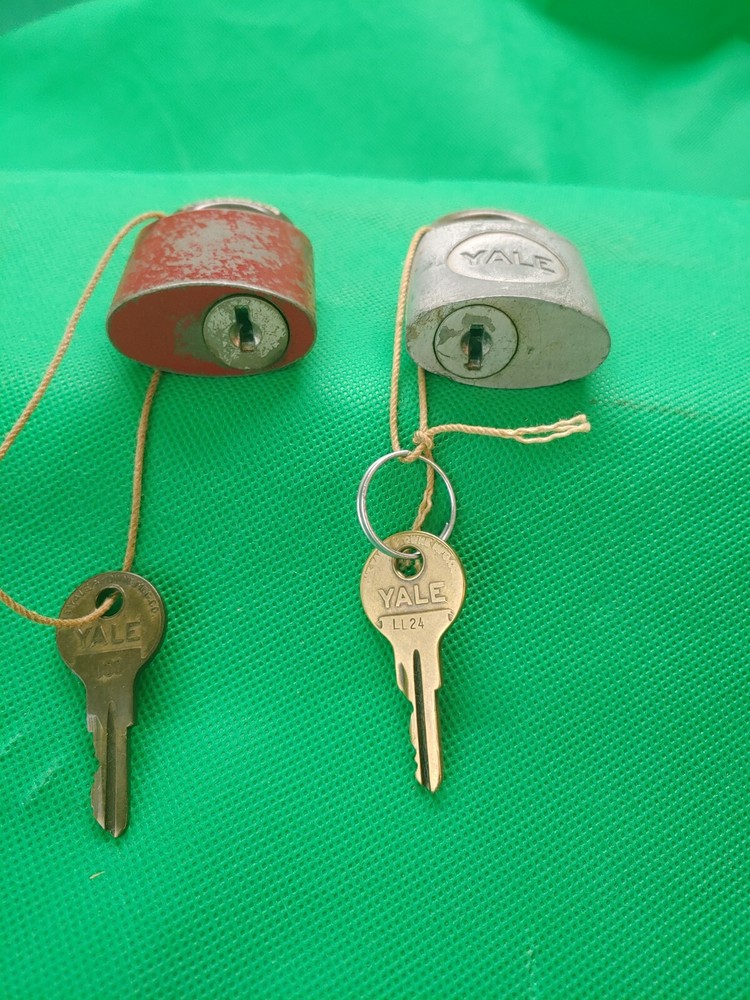 2. X Vintage Yale Padlock With Original Key