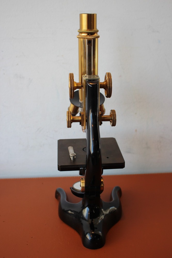1913 Antique Brass Ernst Leitz Wetzlar Microscope