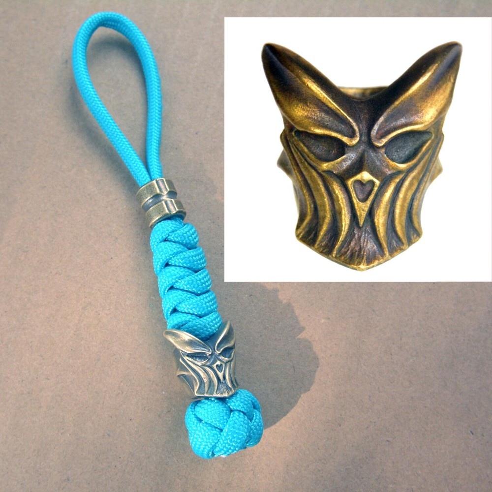 knife lanyard. Bag, backpack, jacket zipper pull.  Mask paracord bead