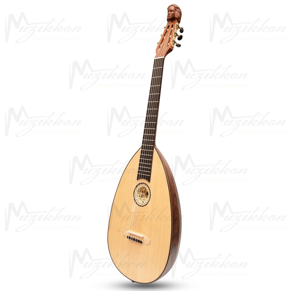 MUZIKKON LUTE GUITAR, 6 STRING ROSEWOOD