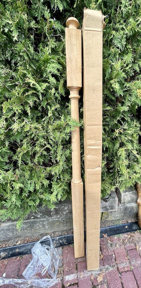 Large New Old Stock Victorian Style Solid MAPLE Newel Post 60” Architecture