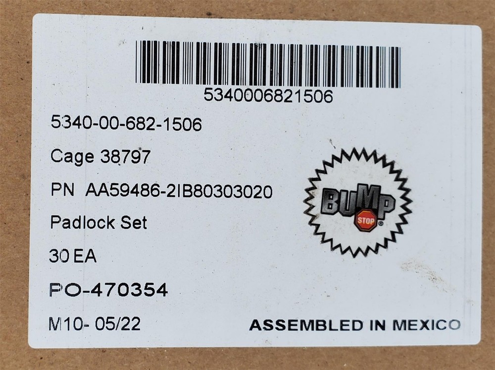 Master Lock Bump Stop Commercial Padlock Set Shackled Master Keyed 80 Locks
