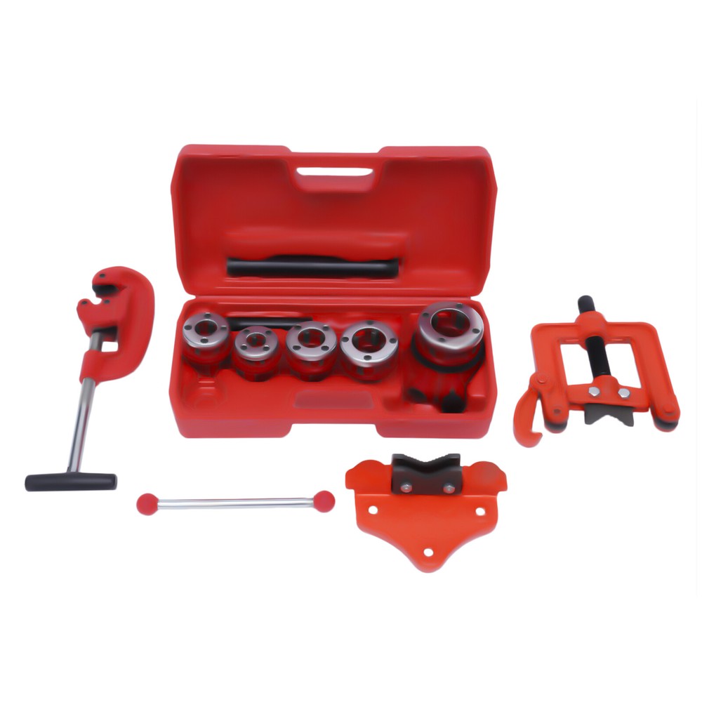 Pipe Threader Ratchet Typeand5 Dies Set Pipe Cutter Threading Tool 1/2" Up to 2"