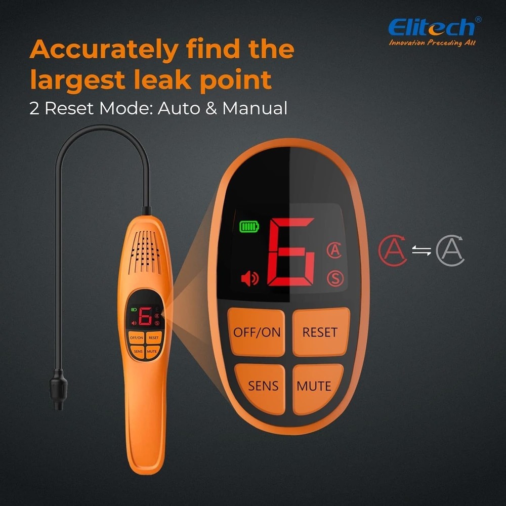 Elitech Refrigerant Leak Detector Checker Heated Diode Sensor Sniffer LD-100