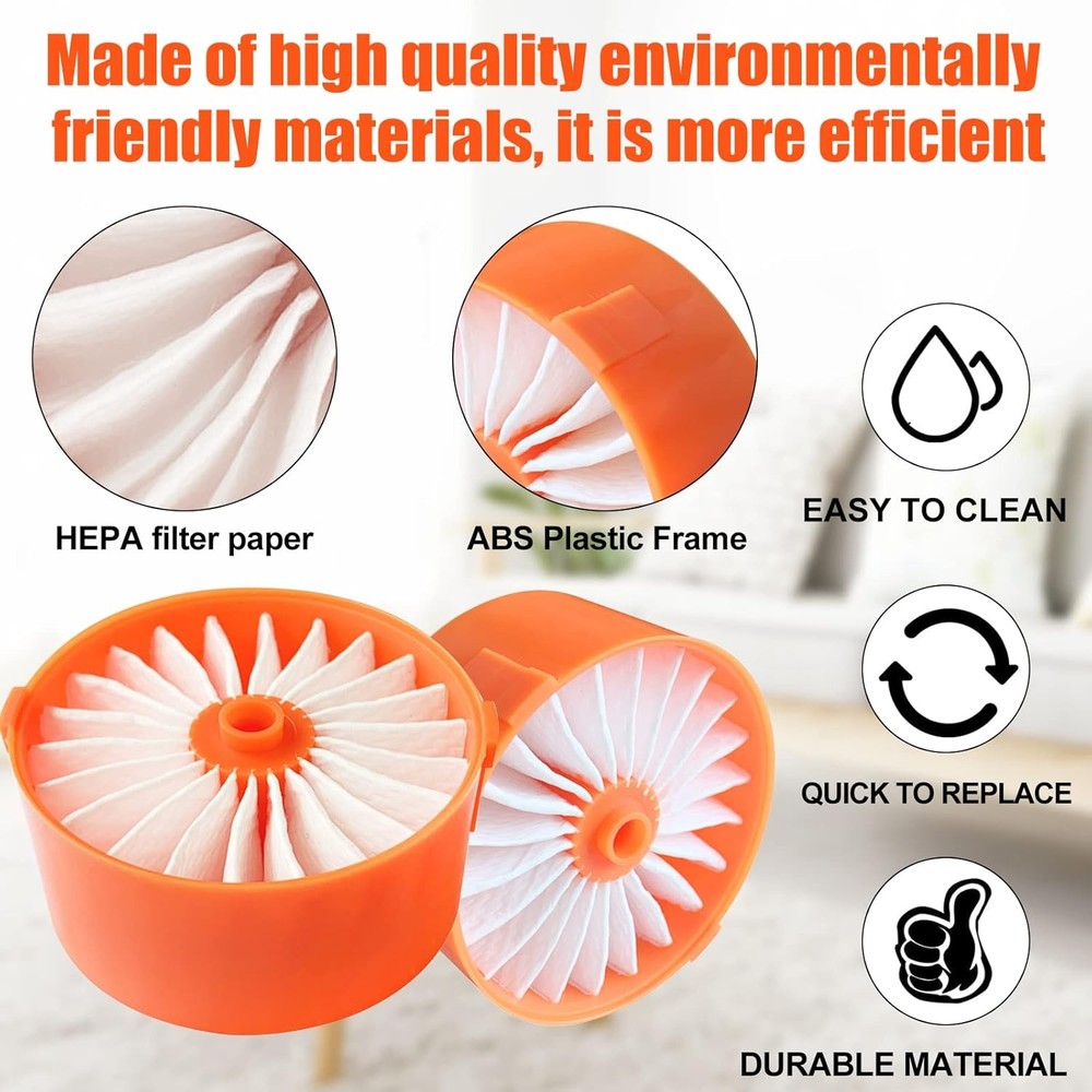 4 Pack Filter Element for BLACK DECKER POWERSERIES Cordless Stick Vacuum