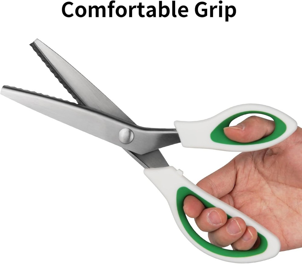 Pinking Shears, 9" Zig Zag Craft Scissors Decorative Edge, Pinking Shears for...