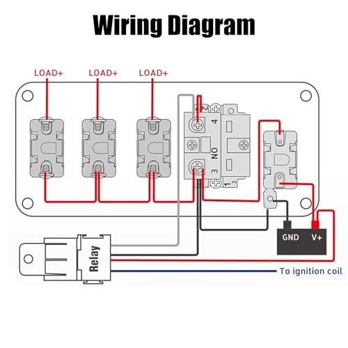 5-in-1 Universal 12V Racing Ignition Switch Panel 5 in 1 Ignition Switch Panel