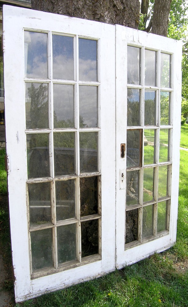 vintage antique French Double Doors —— set —— solid wood