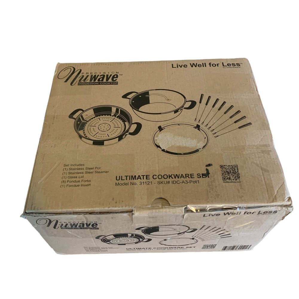 Nuwave Precision Induction Cookware Set Ultimate Stainless 31120 New Open Box