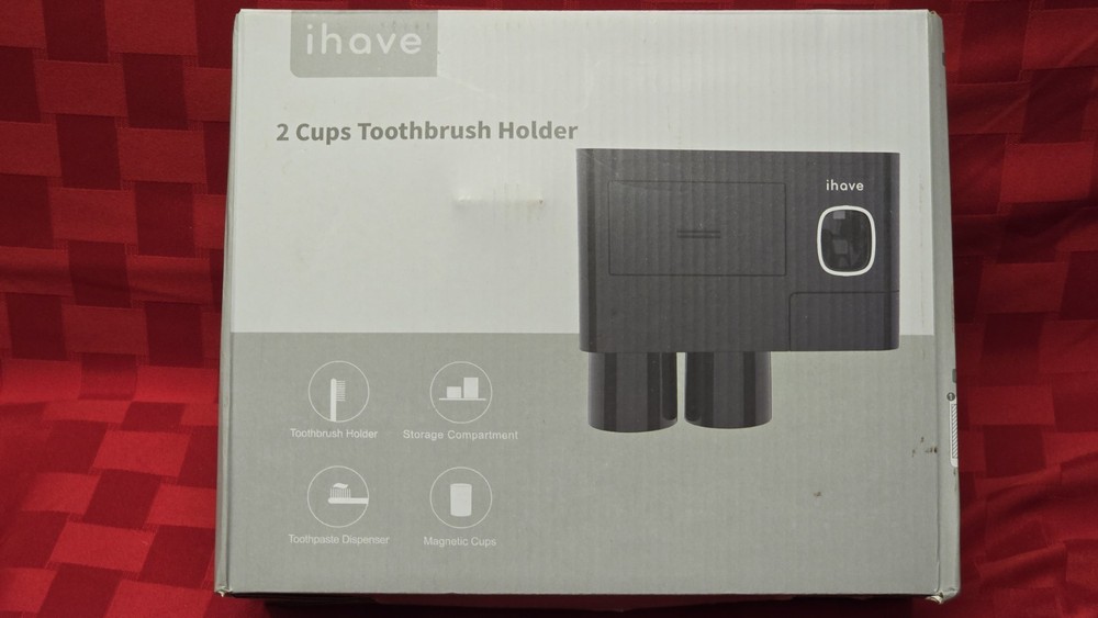 IHAVE 2 CUPS TOOTHBRUSH HOLDEER