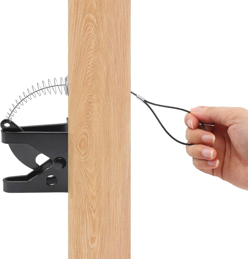 Elegant Black Spring Gate Latch Cable Pull - Versatile Home Decor Solution
