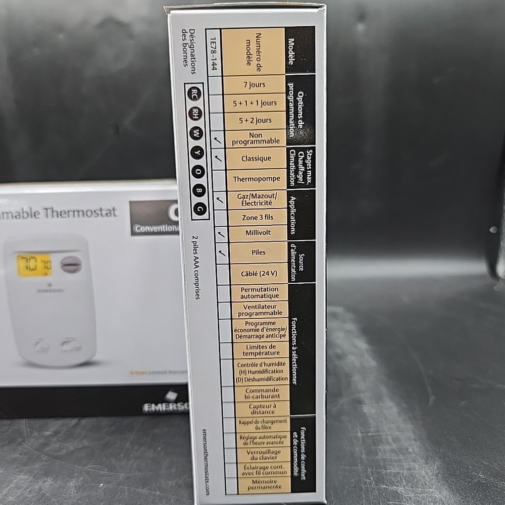 (2 Pack) White-Rodgers 1E78-144 Single Stage Digital Non-Programmable