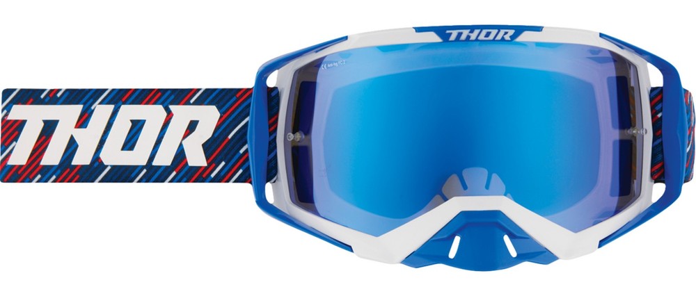 Thor Activate Stripes MX Offroad Goggles Red/White/Blue