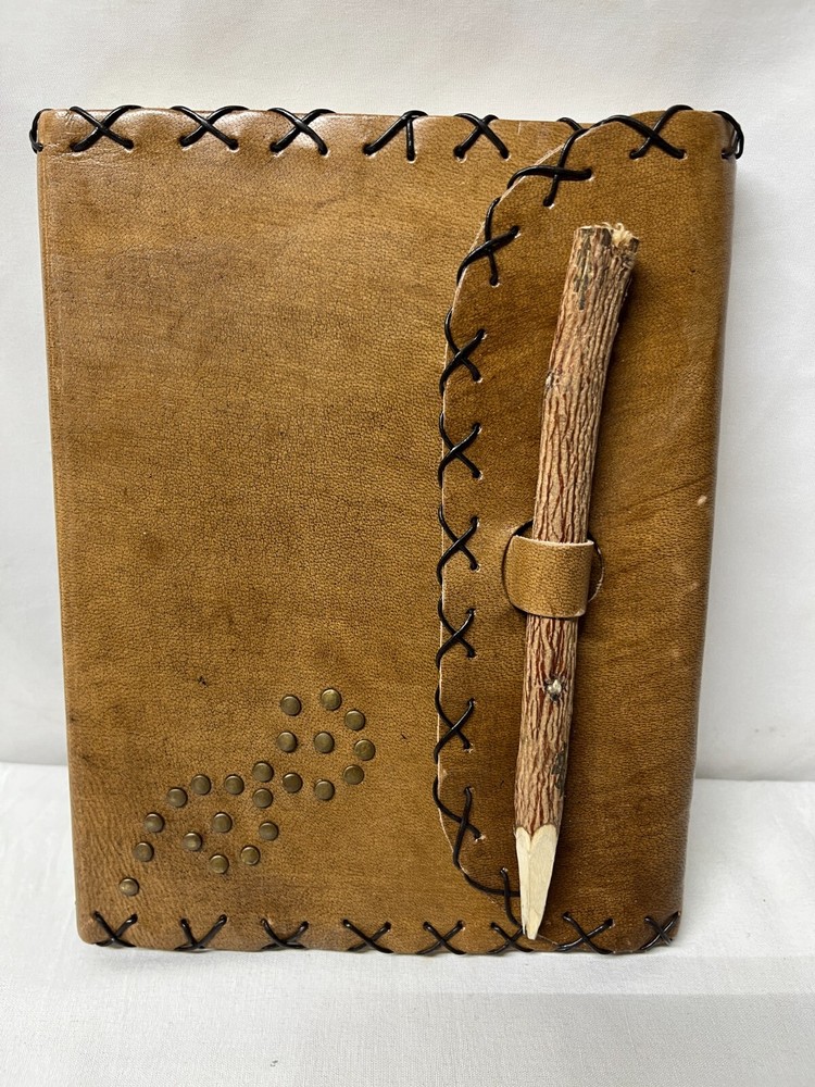 Leather Journal And Stick Pencil