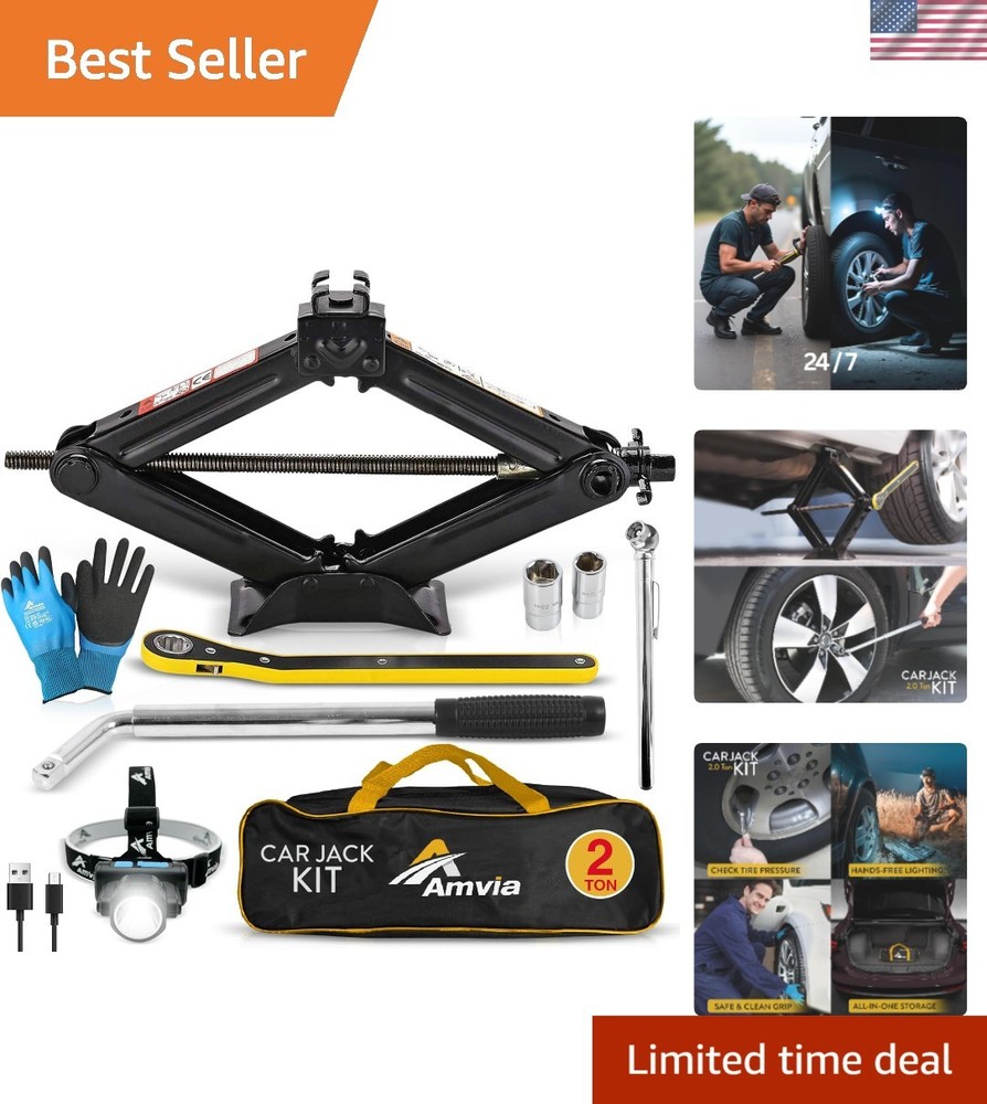 Car Jack Kit - Portable Black