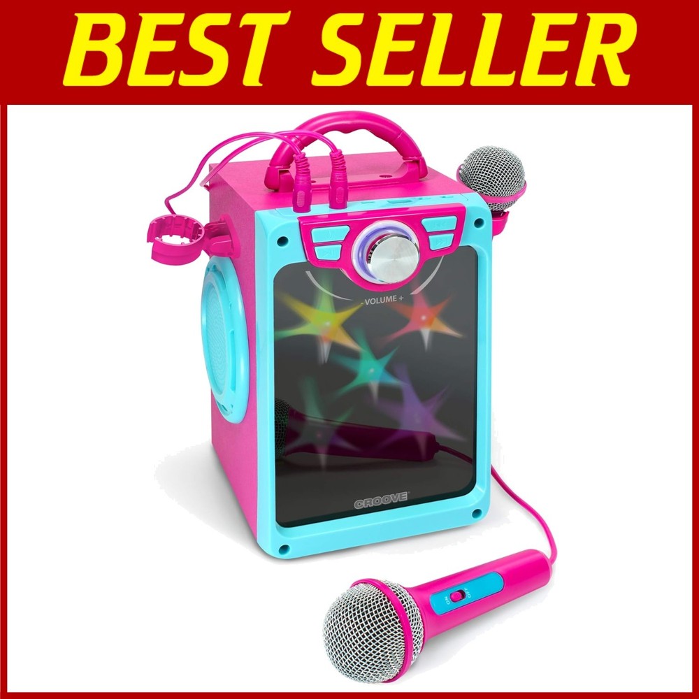 Portable Karaoke Machine with 2 Microphones