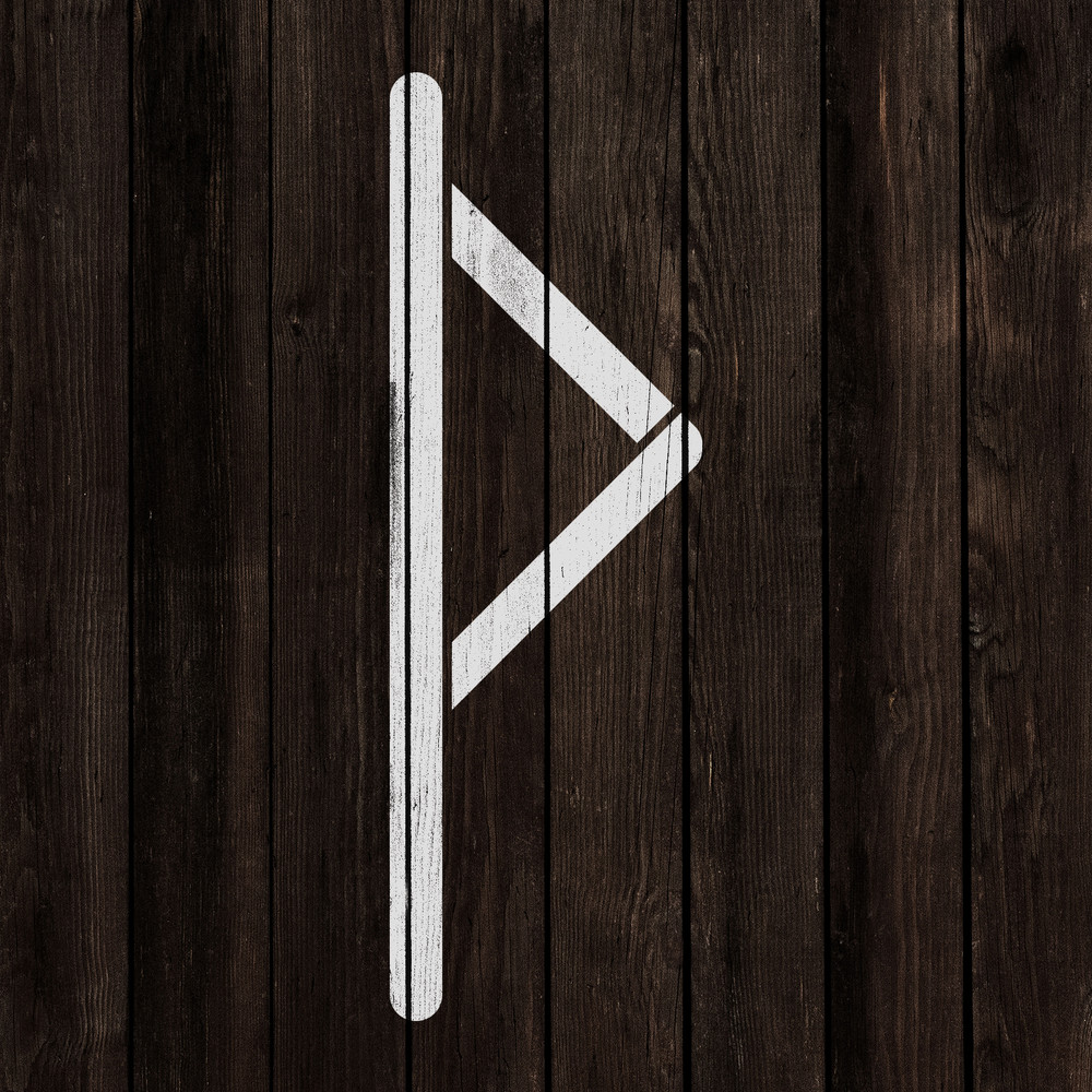 Elder Futhark Thurisaz Rune Stencil