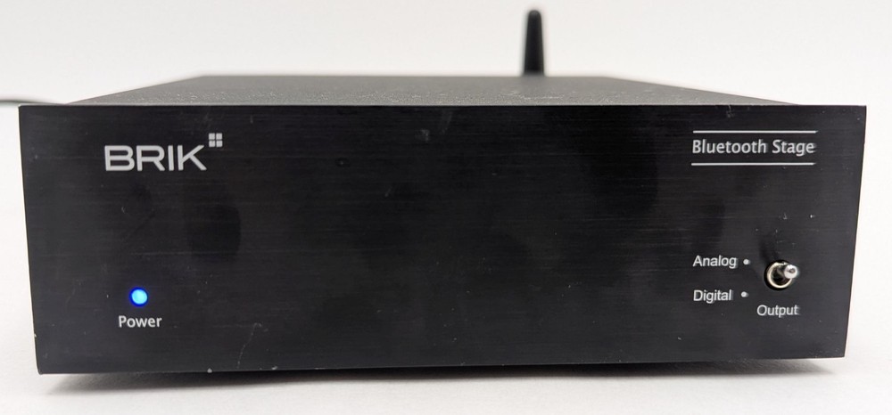 BRIK Audio Bluetooth Stage Modular HiFi Component Receiver Black w/ Power Supply
