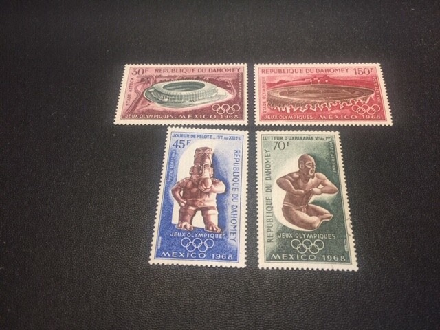Dahomey stamp set C85-88 mint hinged
