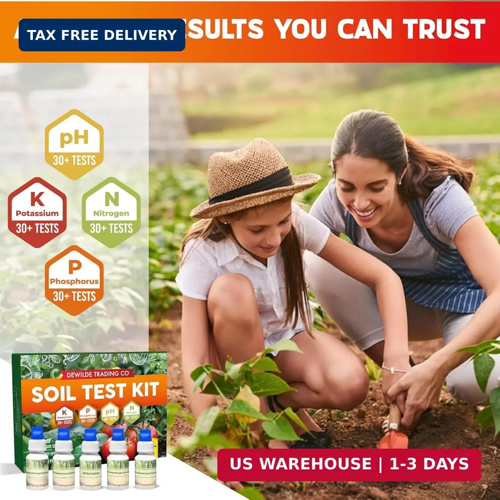 Soil Test Kit -140 Test- 2026 Version- Testing PH Ammonia Nitrogen Phosphorus an