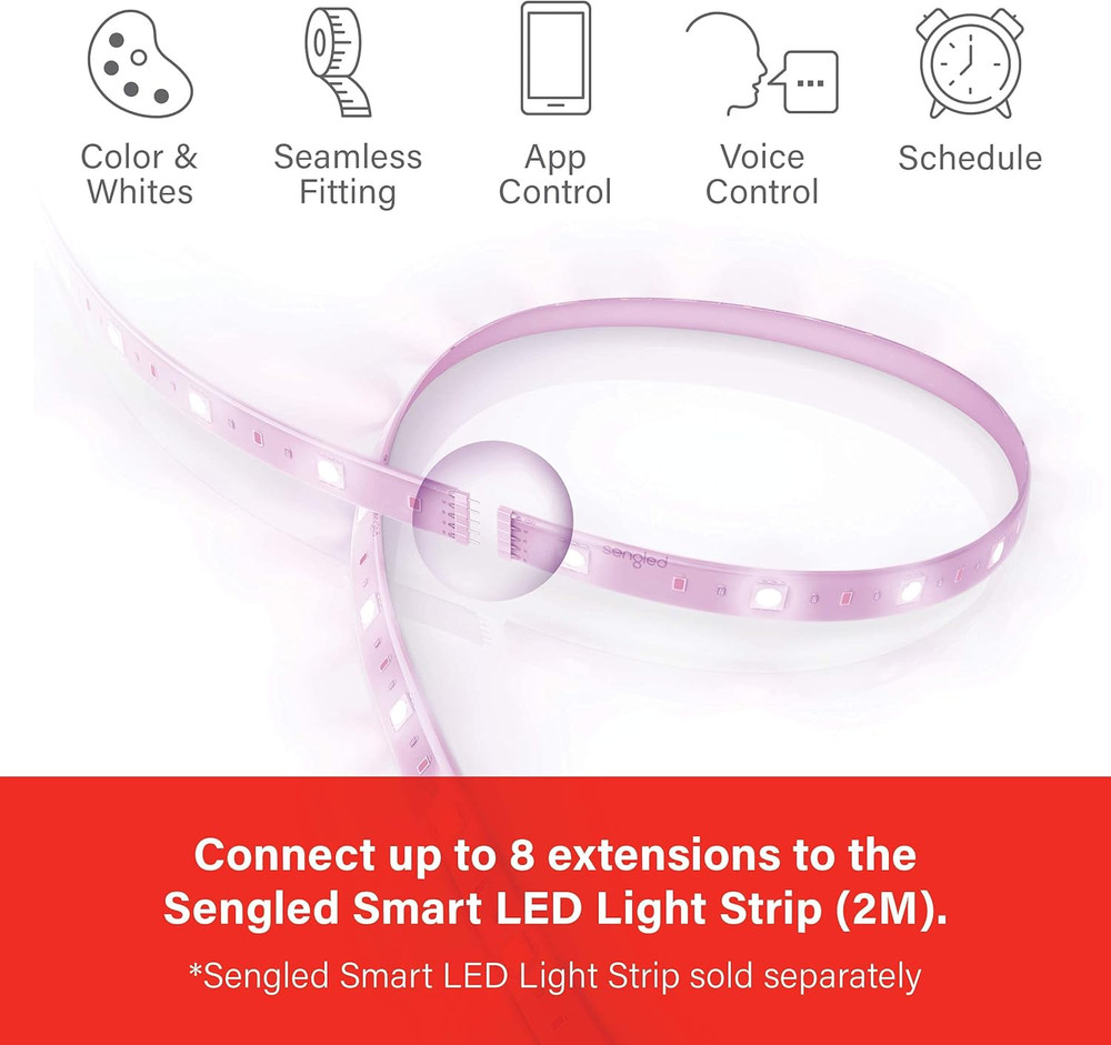 Smart Zigbee Multicolor Light Strip, 2M (6.56Ft) Base Kit, Hub Required, Also Co
