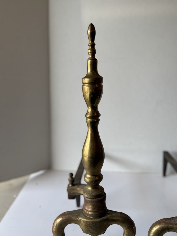 Vintage Brass Andirons