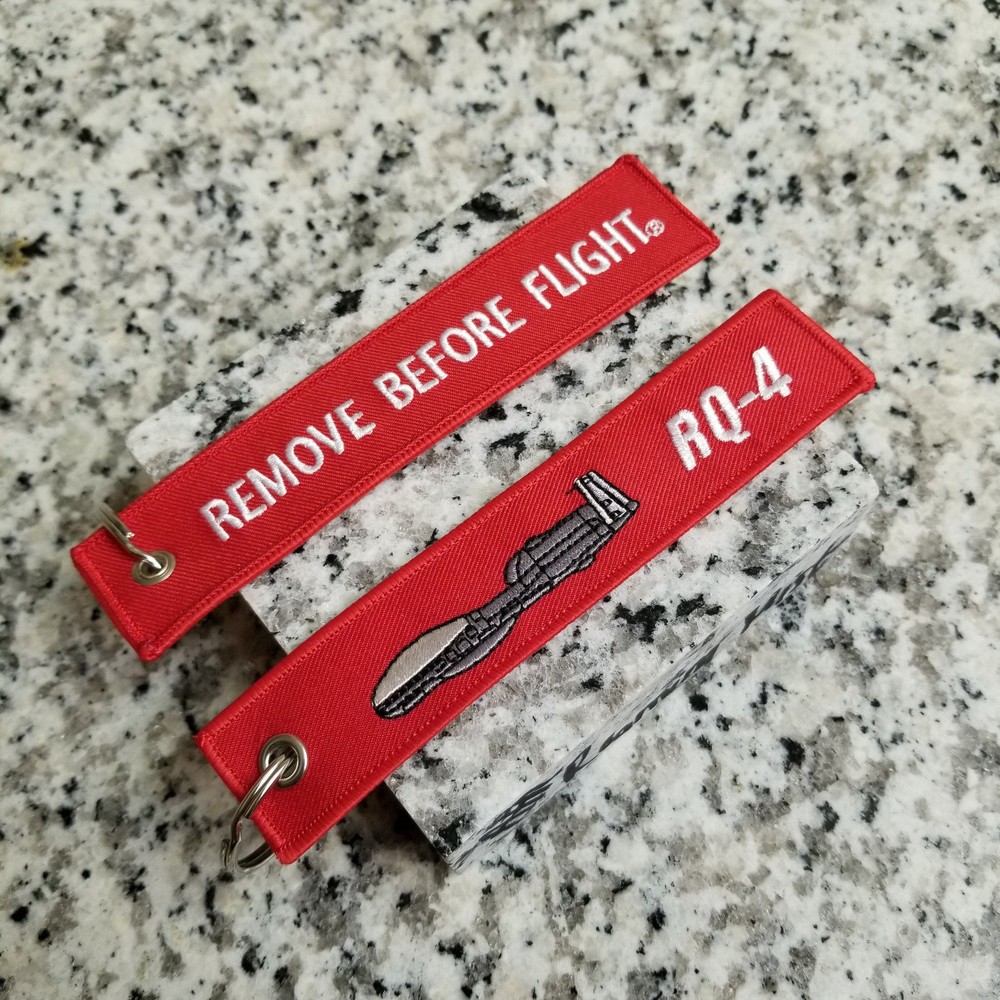 RQ-4 Global Hawk Remove Before Flight ® Keychain, Tag, Streamer!