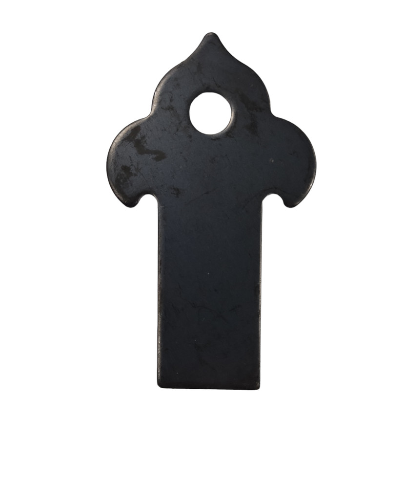 Fleur-de-lis Flat Steel Weld Tabs - 10 pcs
