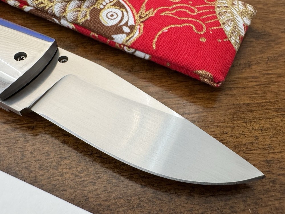 Bill Massey Custom Folding Knife ATS-34 Blade Nice Handle