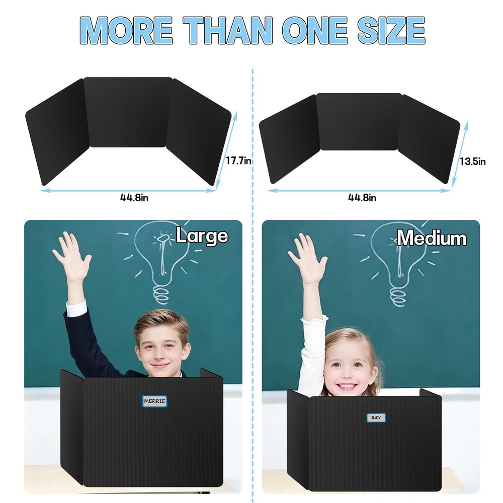 22 Pack Desk Dividers for Students, Durable Privacy Shield Folder for Student...