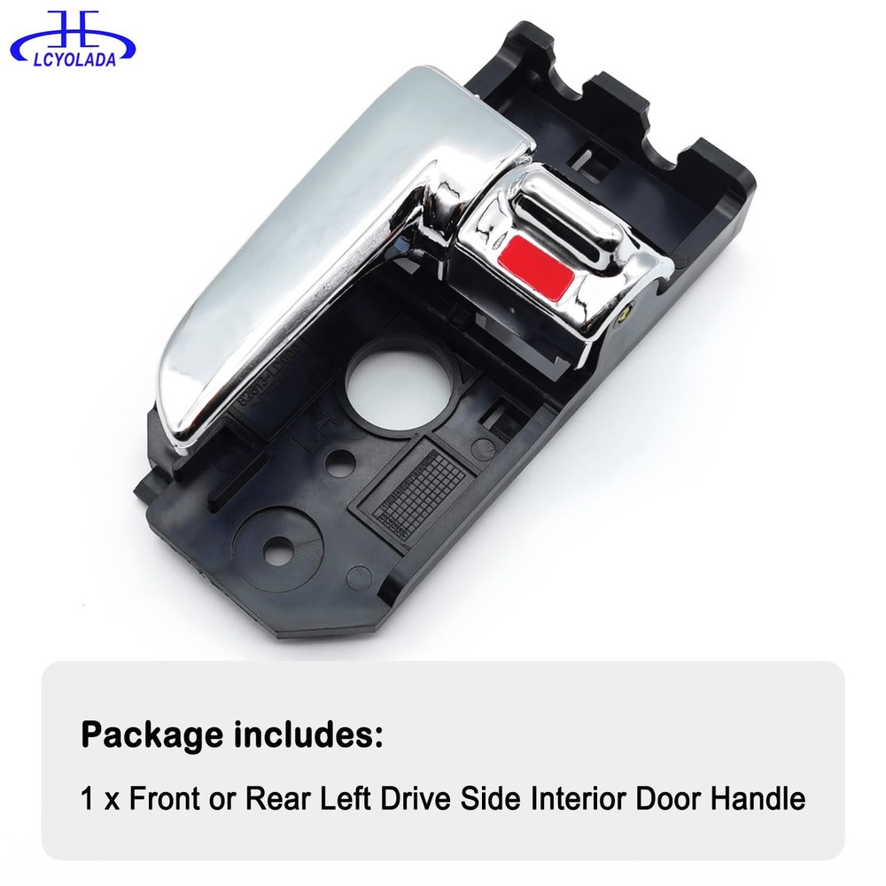 Lcyolada Front or 1 Piece Front/Rear Driver Side, Black with Chrome Lever