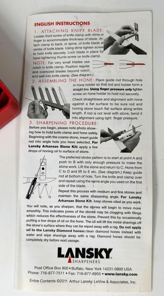 Lansky Deluxe Stone Sharpening System READ DESC