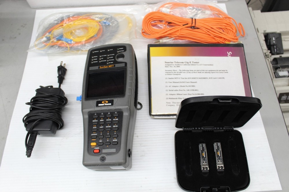 Sunrise Telecom SunSet MTT Basic Color Handheld Test Set w/1000 base SX Module