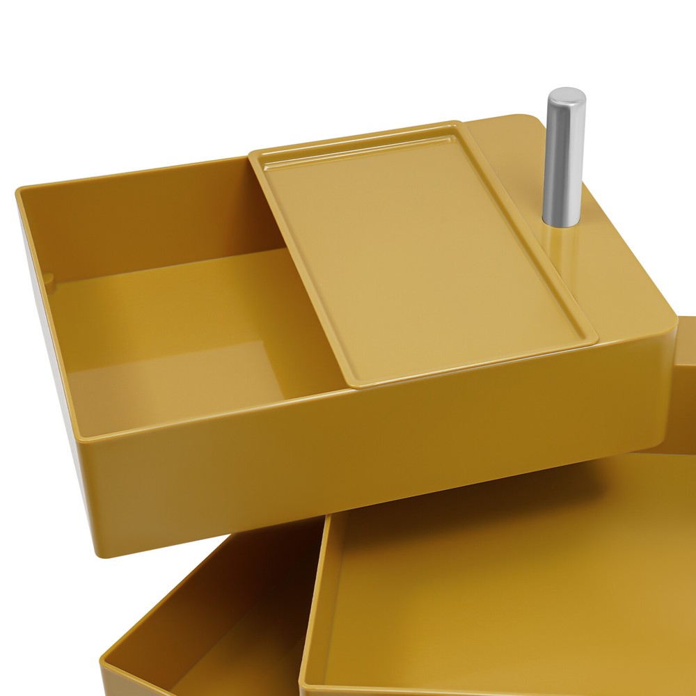 5 Drawers 360?? Movable Rotating Storage Side End Coffee Table Sofa Cabinet NEW