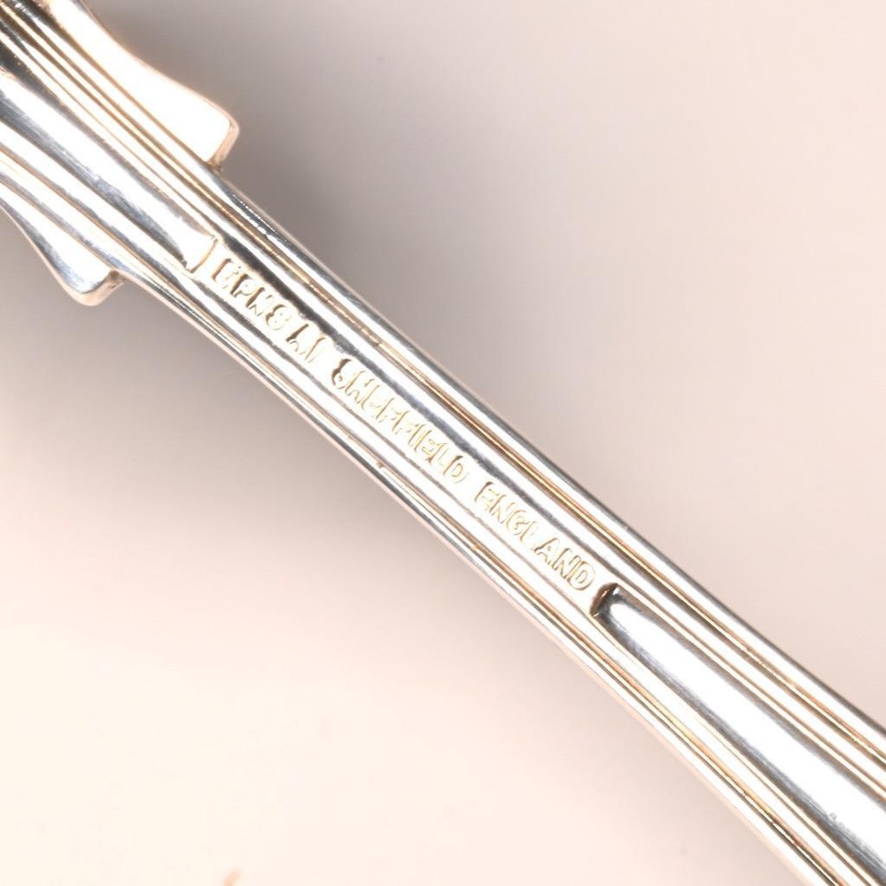 Sheffield Silverplate Stilton Cheese Scoop MOP Handle Barbara Walters Collection
