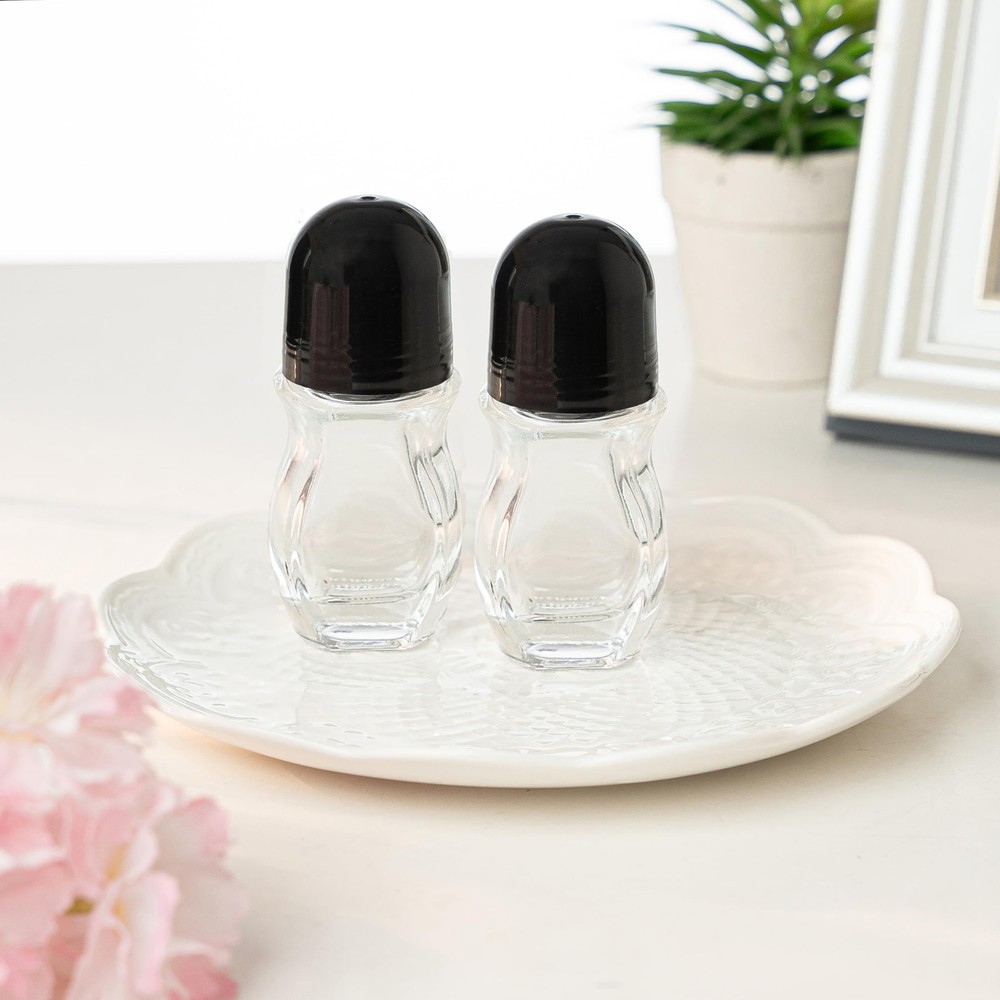 2 Pcs 30ml Glass Roll On Bottles Empty Refillable Rollerball for Essential Oils
