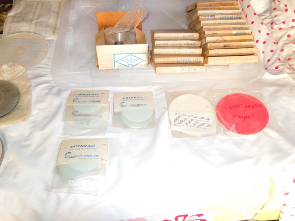 NOS Lapidary Diamond Discs, 6" Crystalite Lap , HI-TECH RAYTECH A FEW USED HTF