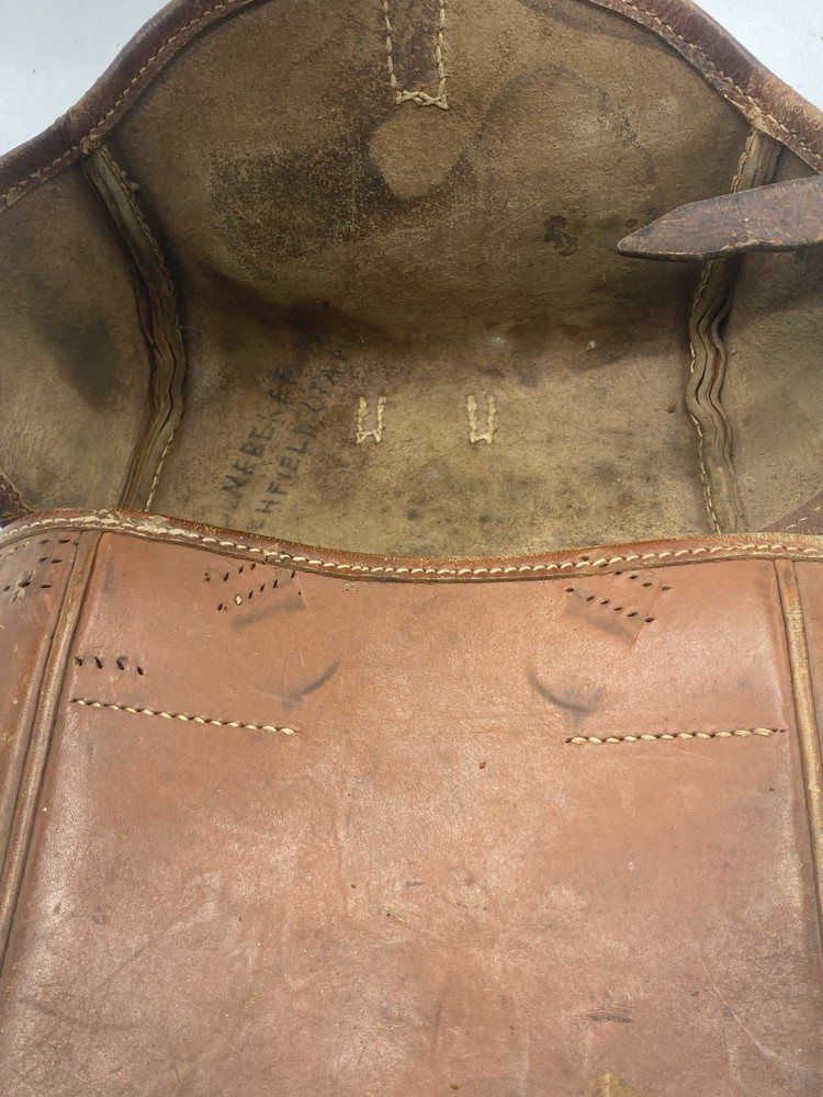 WWII German Leather Cavalry Saddle Bag Bdq. 43 Marked